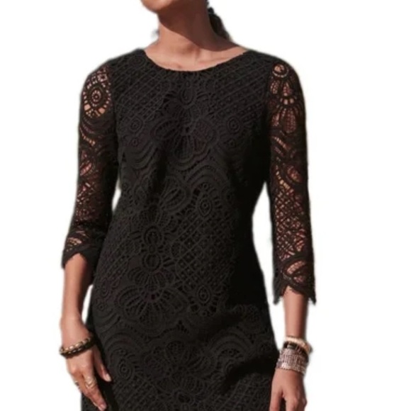 NWT. SEZANE Sarah dress in BLACK guipure, sz 8. - Picture 5 of 11